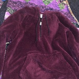 NWOT PINK teddy pull over